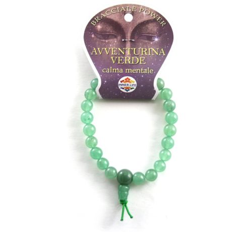 Philip Jones Bracciale In Avventurina Verde Con Ciondolo E Biglietto Citazione - Regalo Elegante