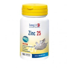 Carica l&#39;immagine nel visualizzatore di Gallery, Zinc 25 integratore di Zinco - LongLife
