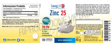 Carica l'immagine nel visualizzatore di Gallery, Zinc 25 integratore di Zinco - LongLife