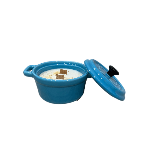 Candela di Palo Santo Cocotte in Pocellana Blu – Sanctus
