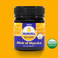 Miele di manuka della Nuova Zelanda MGO 550+ massima concentrazione. Questo miele in vasetto scuro da 250 grammi ha azione disinfettante e antibiotica