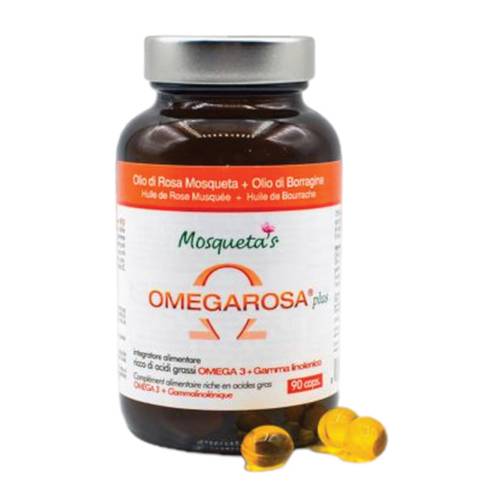 Capsule di olio di Rosa Mosqueta e olio di Borragine biologici, ottenuti per pressione a freddo