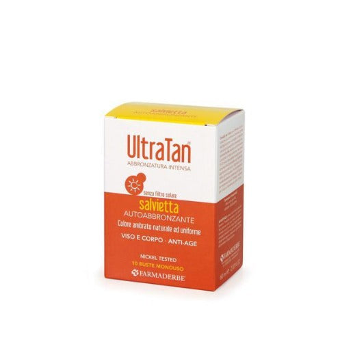 Ultra Tan salvietta autoabbronzante viso effetto naturale e ambrato - Farmaderbe