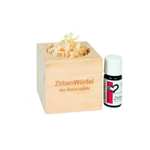 Cubo diffusore in legno di cirmolo e olio essenziale di pino cembro - ZirbenFamilie