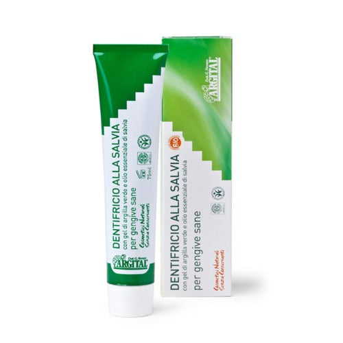 Dentifricio naturale per le gengive con argilla e olio essenziale di salvia, non abrasivo, deterge, tonifica, rinforza le gengive e previene la carie.
Senza conservanti, schiumogeni, edulcoranti, fluoruri.
Per l’igiene e la salute dei denti e di tutto il cavo orale, prevengono la formazione della placca batterica