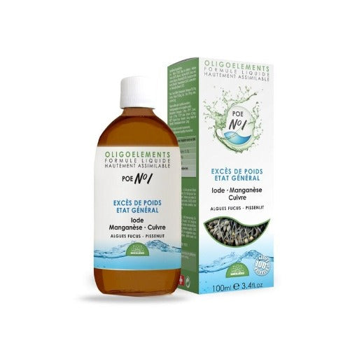 Oligoelementi POE 1 Alga Fucus e Tarassaco, zinco, iodio, rame e manganese - Bioligo
