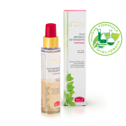 Olio Bifasico Detergente AntiPollution - ELISIR ANTITEMPO - D'ORO - Helan