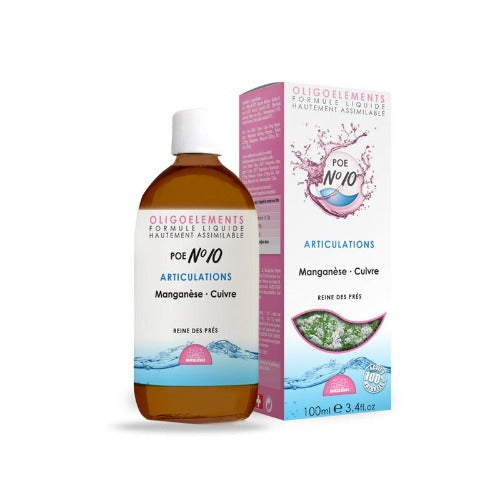 POE N10 Bioligo è un complesso di oligoelementi ionizzati di rame, magnesio, potassio, manganese e zinco arricchiti con estratto di Ulmaria. E' un integratore naturale in gocce che si assume puro nella misura di 5ml al giorno. Indicato per chi soffre di infiammazioni e dolori articolari, artrite, artrosi e dolori ossei