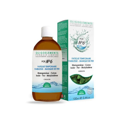 POE 6 crescione integratore di oligoelementi per mancanza di ferro e anemia in gocce