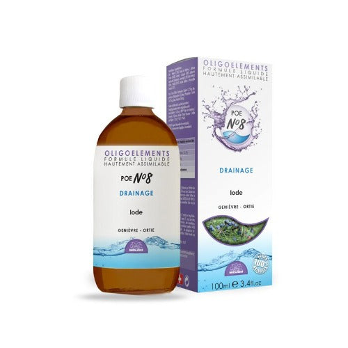 POE N8 Bioligo è un complesso di oligoelementi ionizzati di Potassio, magnesio, fosforo e Iodio arricchiti con Ginepro ed Ortica. Drenante e depurativo efficace e gentile con l'organismo. Aiuta sia nel drenaggio profondo che in quello per la cellulite