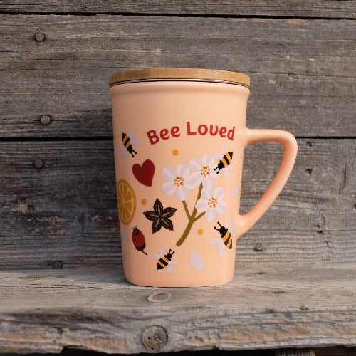 Tazza infusiera arancio per tisane in foglia - Bee Happy Neavita