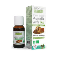 Tintura di propoli verde biologica del brasile in flacone contagocce. La propoli verde ha proprietà antiossidante, antibatterica, antifungina, stimolante del sistema immunitario, è indicata per gli organismi debilitati, i più esposti ai raggi UV e all’inquinamento, è particolarmente indicata durante i trattamenti medici pesanti