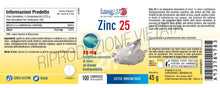 Carica l&#39;immagine nel visualizzatore di Gallery, Zinc 25 integratore di Zinco - LongLife
